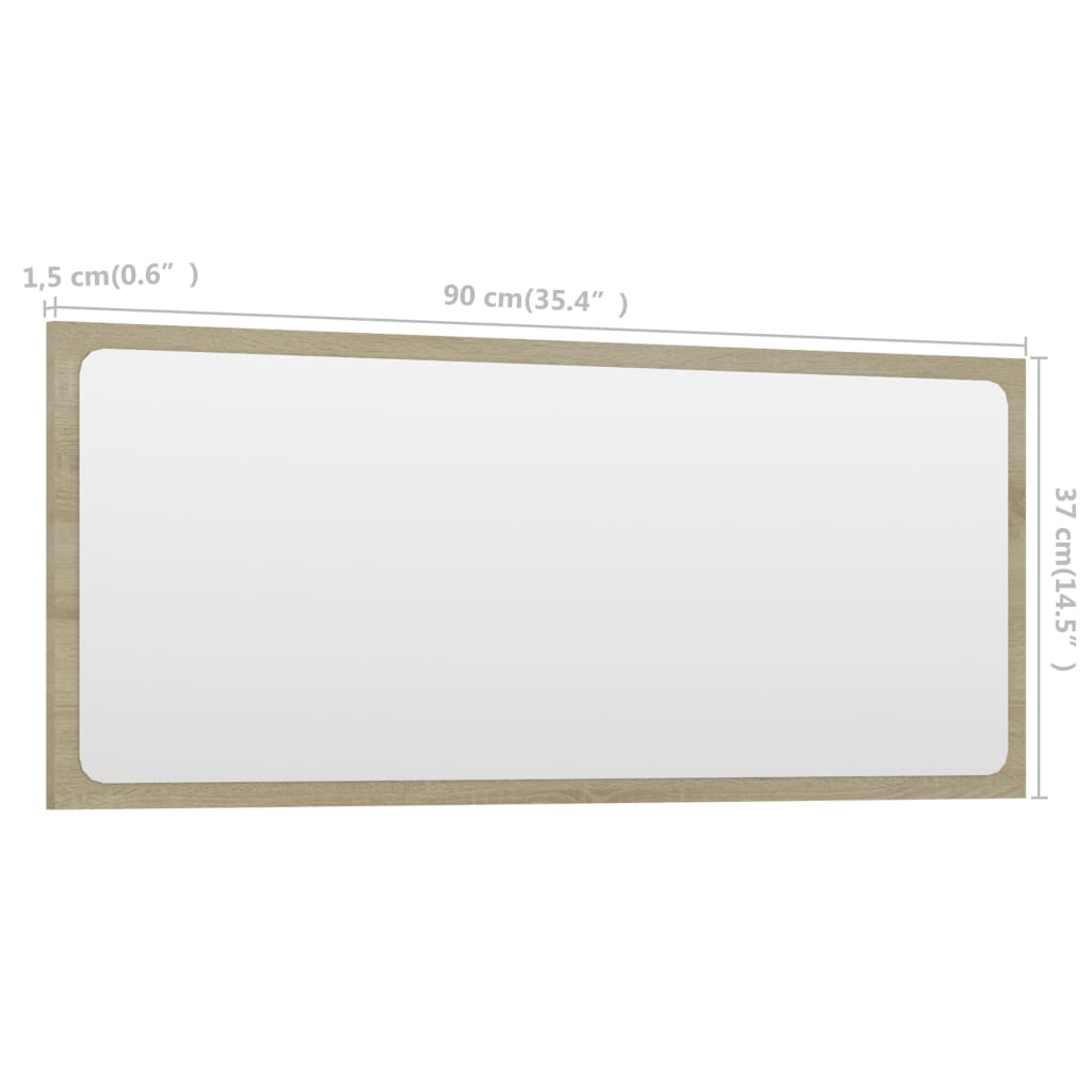 Καθρέφτης Μπάνιου Sonoma Δρυς 90 x 1,5 x 37 εκ. Μοριοσανίδα