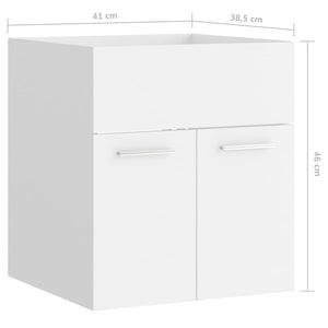 Ντουλάπι Νιπτήρα Λευκό 41x38,5x46 εκ. από Επεξεργασμένο Ξύλο - Pakobazaar