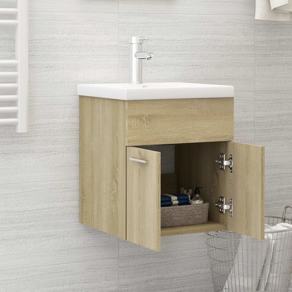 Ντουλάπι Νιπτήρα Sonoma Δρυς 41x38,5x46 εκ. από Επεξ. Ξύλο - Pakobazaar