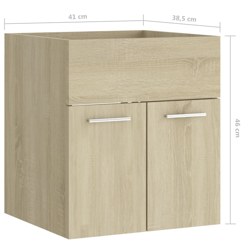 Ντουλάπι Νιπτήρα Sonoma Δρυς 41x38,5x46 εκ. από Επεξ. Ξύλο - Pakobazaar