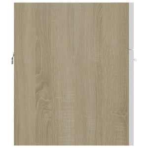 Ντουλάπι Νιπτήρα Λευκό/Sonoma Δρυς 41x38,5x46 εκ από Επεξ. Ξύλο