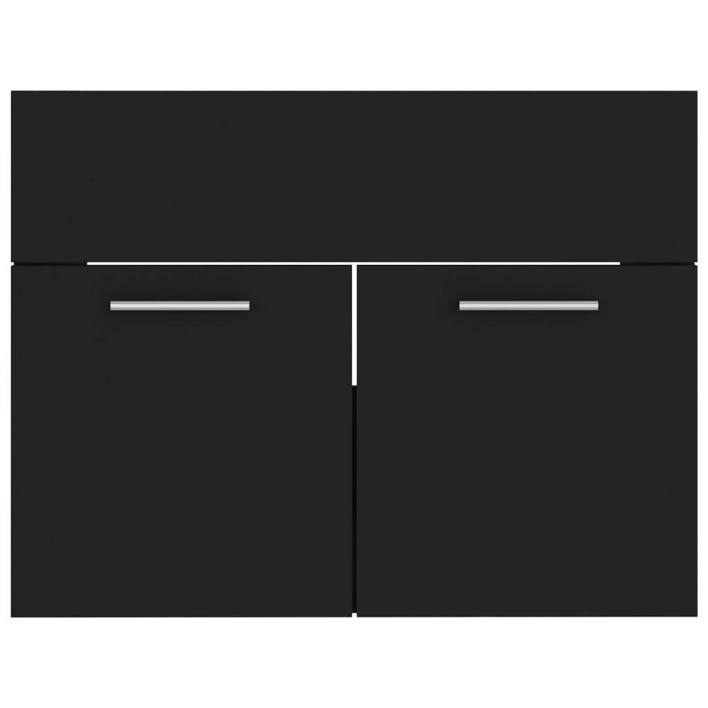 Ντουλάπι Νιπτήρα Μαύρο 60x38,5x46 εκ. από Επεξεργασμένο Ξύλο - Pakobazaar