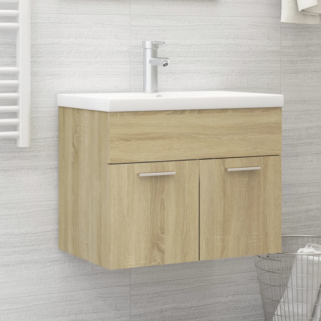 Ντουλάπι Νιπτήρα Sonoma Δρυς 60x38,5x46 εκ. από Επεξ. Ξύλο