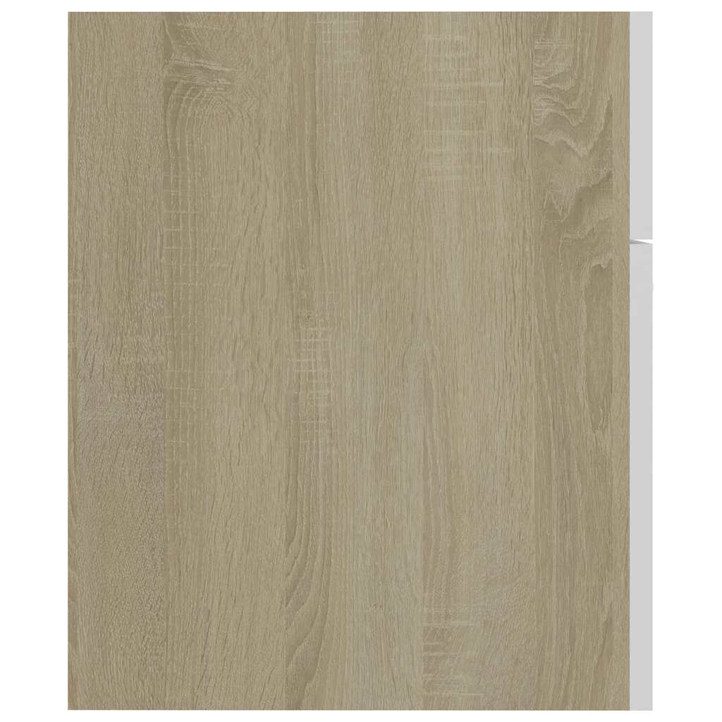 Ντουλάπι Νιπτήρα Λευκό/Sonoma Δρυς 60x38,5x46εκ. από Επεξ. Ξύλο