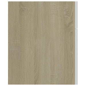 Ντουλάπι Νιπτήρα Λευκό/Sonoma Δρυς 60x38,5x46εκ. από Επεξ. Ξύλο
