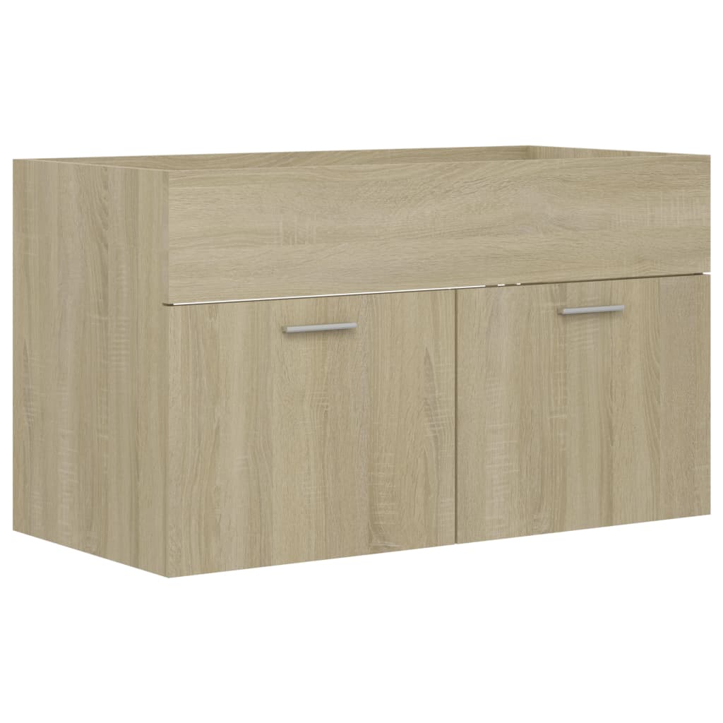 Ντουλάπι Νιπτήρα Sonoma Δρυς 80x38,5x46 εκ. από Επεξ. Ξύλο