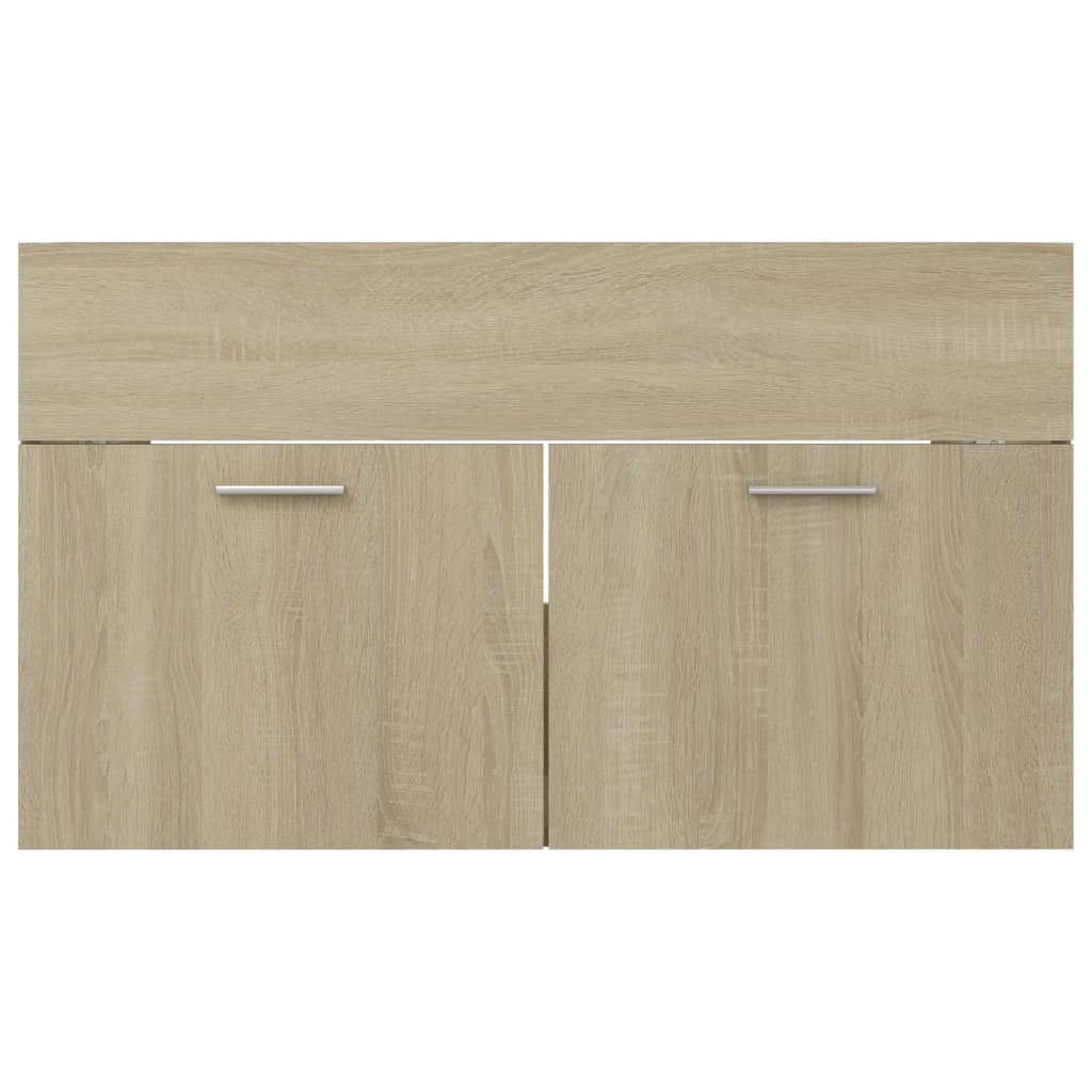 Ντουλάπι Νιπτήρα Sonoma Δρυς 80x38,5x46 εκ. από Επεξ. Ξύλο