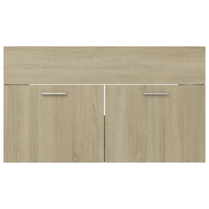 Ντουλάπι Νιπτήρα Sonoma Δρυς 80x38,5x46 εκ. από Επεξ. Ξύλο