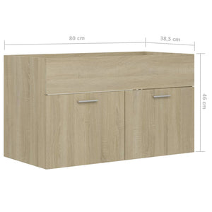 Ντουλάπι Νιπτήρα Sonoma Δρυς 80x38,5x46 εκ. από Επεξ. Ξύλο