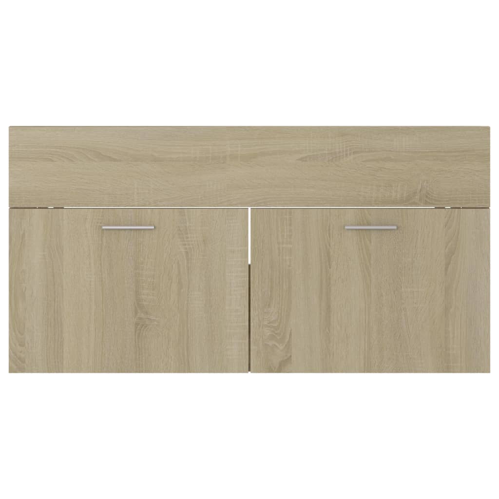 Ντουλάπι Νιπτήρα Sonoma Δρυς 90 x 38,5 x 46 εκ. από Επεξ. Ξύλο