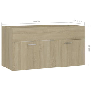 Ντουλάπι Νιπτήρα Sonoma Δρυς 90 x 38,5 x 46 εκ. από Επεξ. Ξύλο
