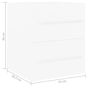 Ντουλάπι Νιπτήρα Λευκό 41 x 38,5 x 48 εκ. από Επεξ. Ξύλο