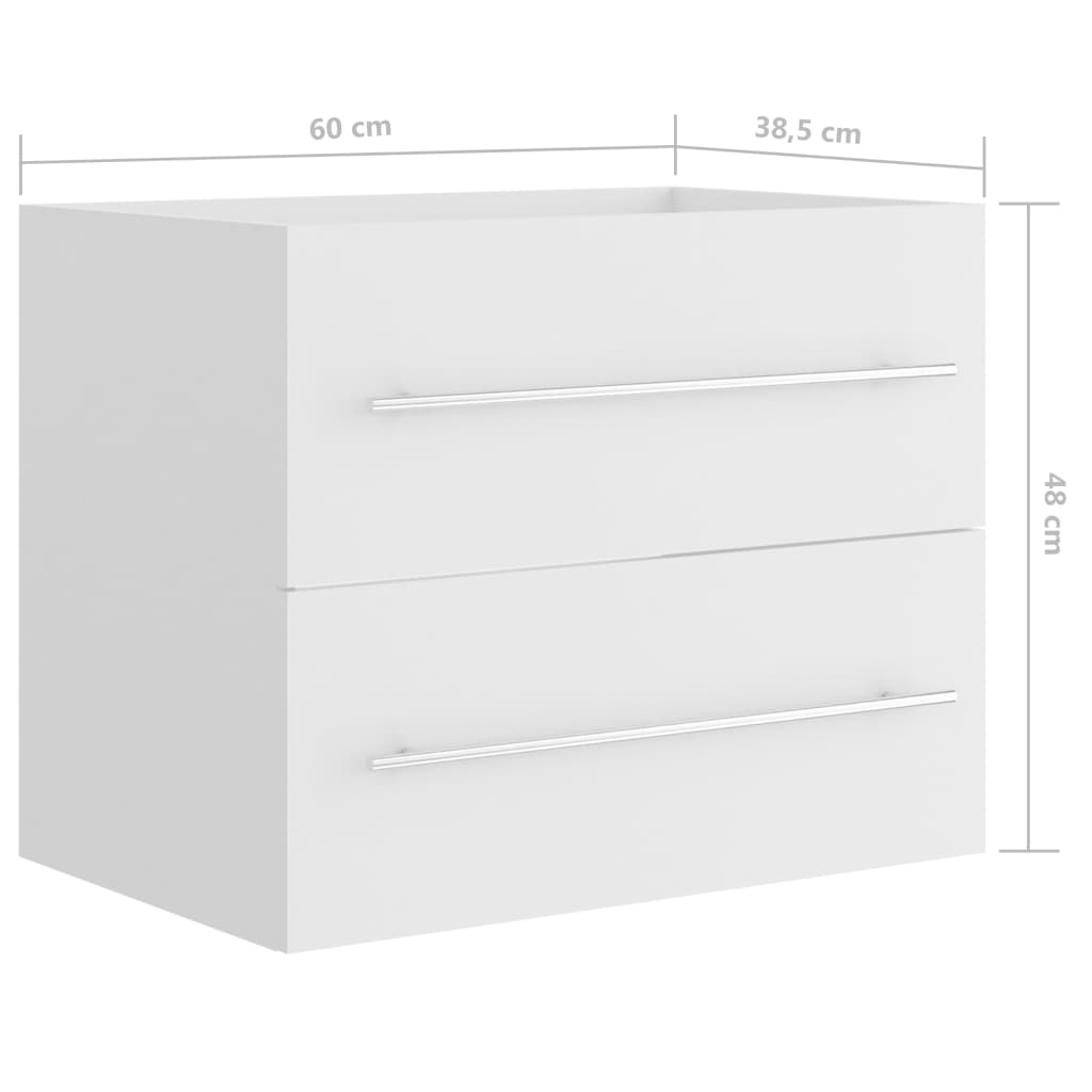 Ντουλάπι Νιπτήρα Λευκό 60 x 38,5 x 48 εκ. από Επεξ. Ξύλο - Pakobazaar