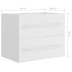 Ντουλάπι Νιπτήρα Λευκό 60 x 38,5 x 48 εκ. από Επεξ. Ξύλο - Pakobazaar