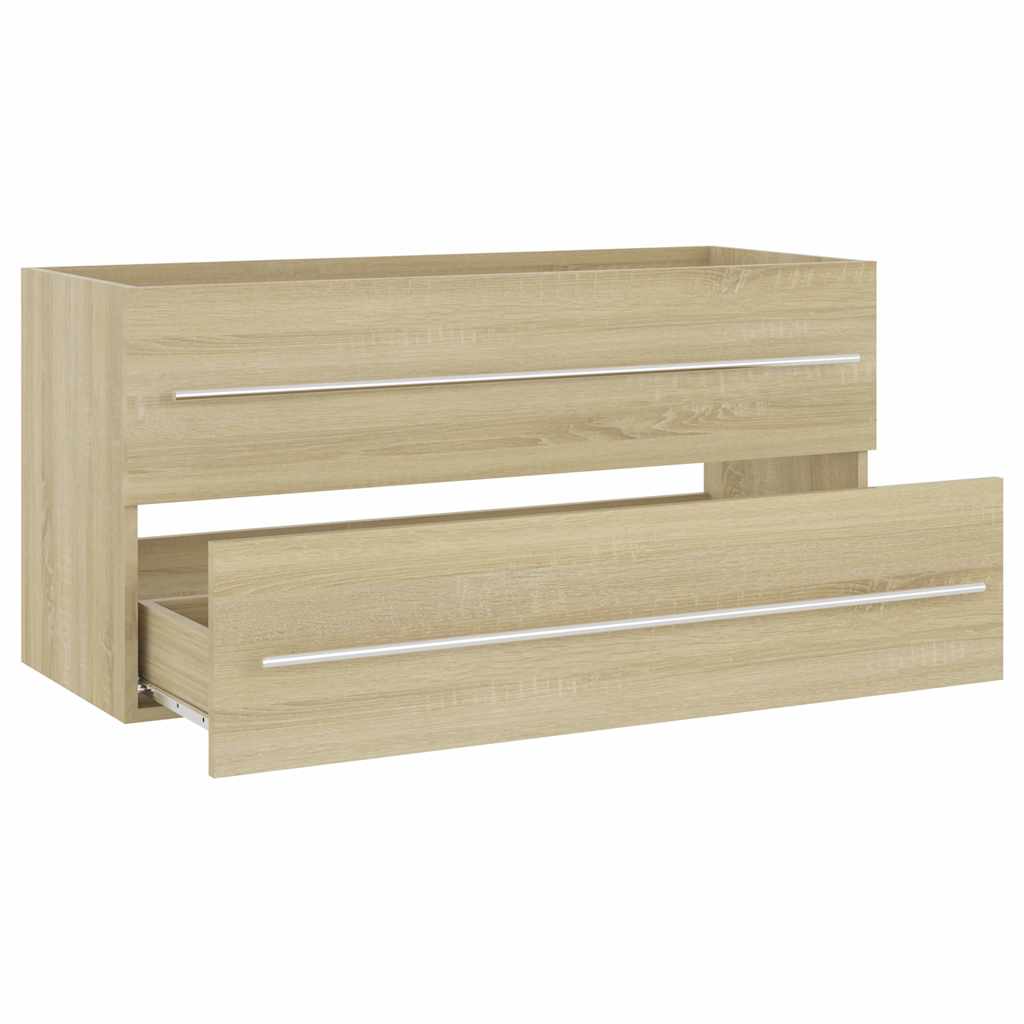 Ντουλάπι Νιπτήρα Sonoma Δρυς 100x38,5x48 εκ. Επεξεργασμένο Ξύλο
