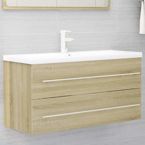 Ντουλάπι Νιπτήρα Sonoma Δρυς 100x38,5x48 εκ. Επεξεργασμένο Ξύλο