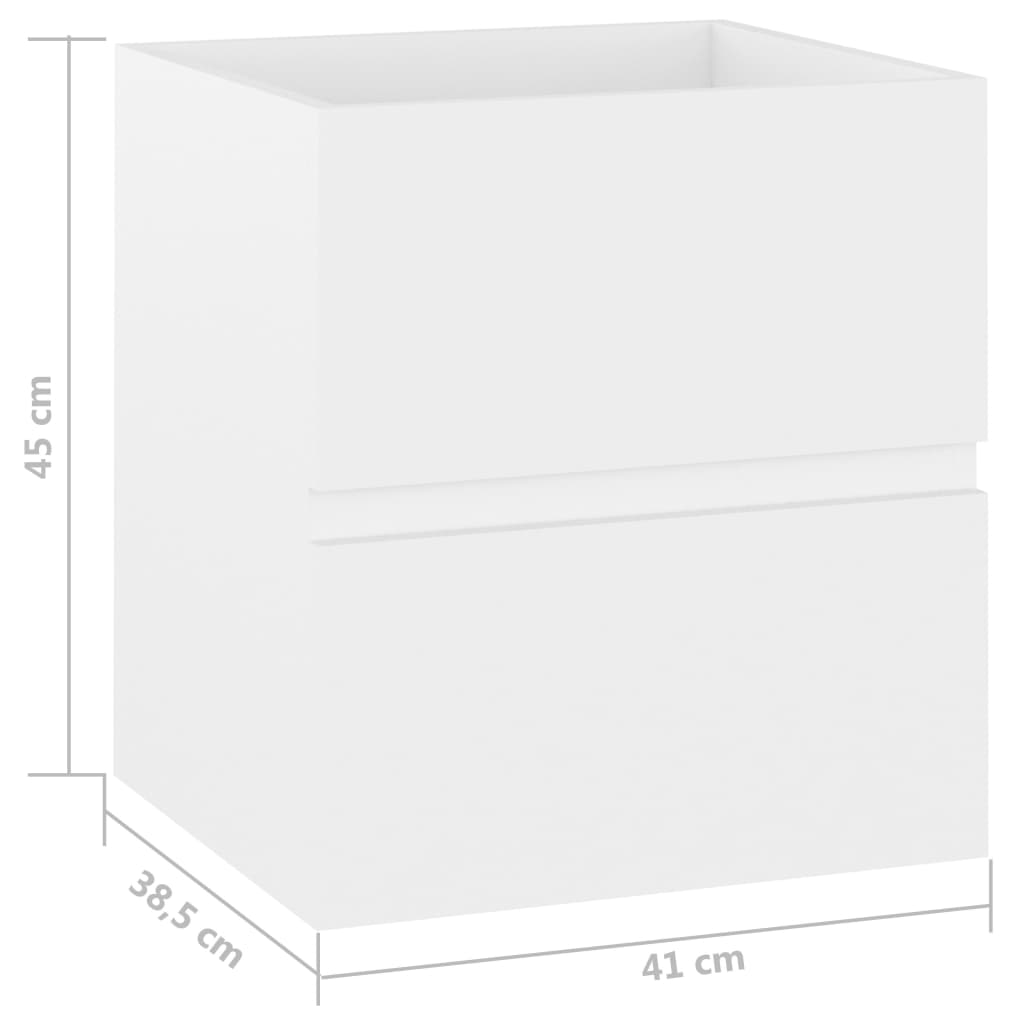 Ντουλάπι Νιπτήρα Λευκό 41 x 38,5 x 45 εκ. Επεξεργασμένο Ξύλο - Pakobazaar