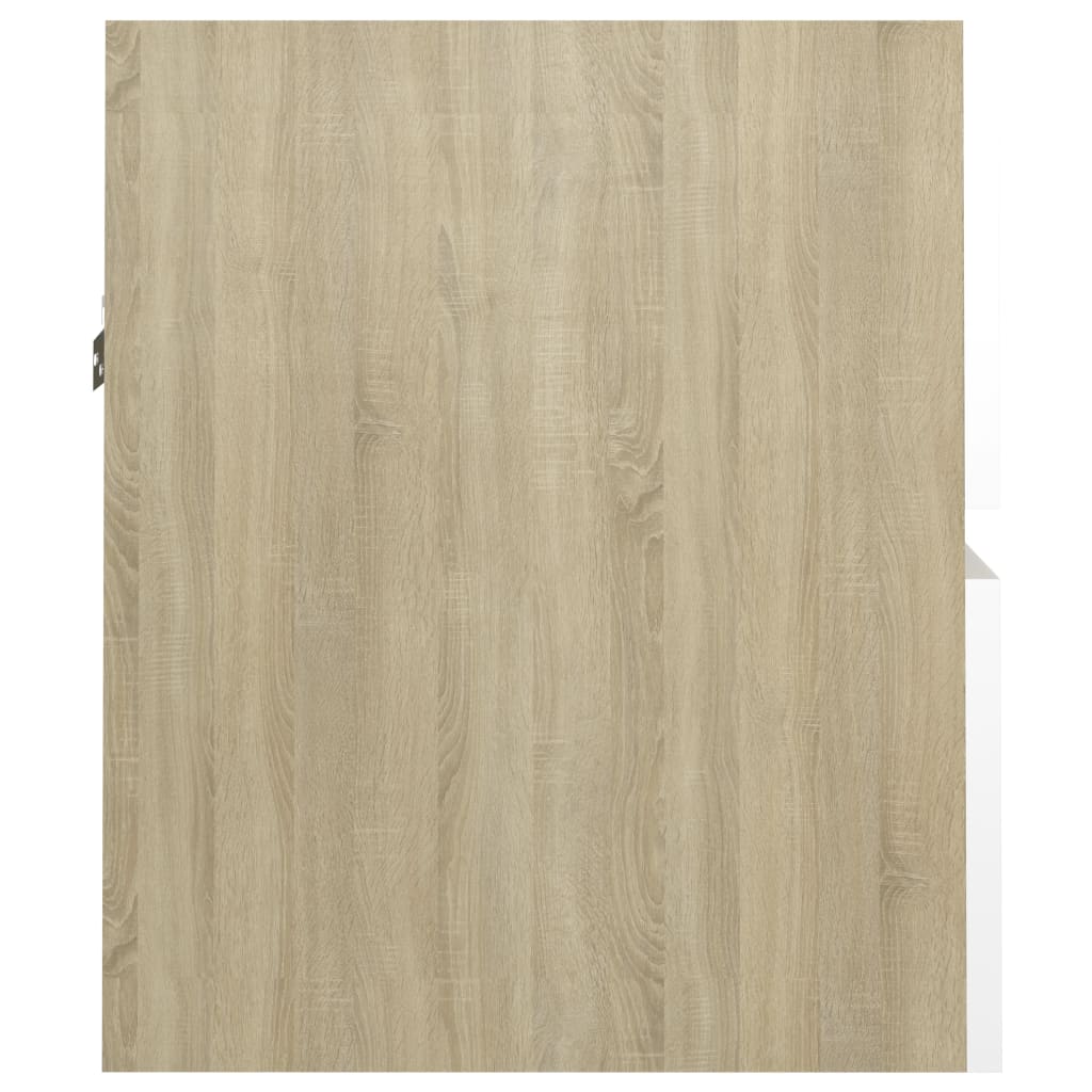 Ντουλάπι Νιπτήρα Λευκό/Sonoma Δρυς 41x38,5x45 εκ. Επεξεργ. Ξύλο