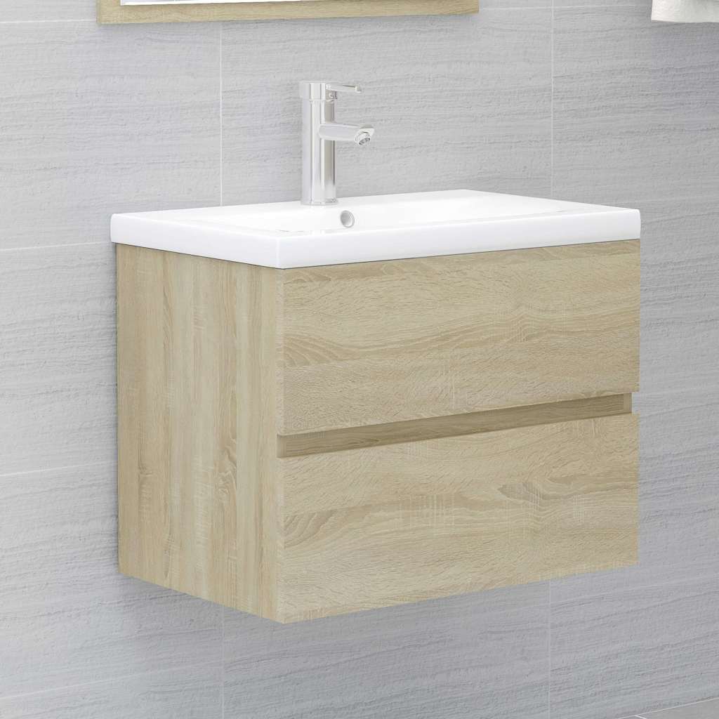 Ντουλάπι Νιπτήρα Sonoma Δρυς 60x38,5x45 εκ. από Επεξ. Ξύλο