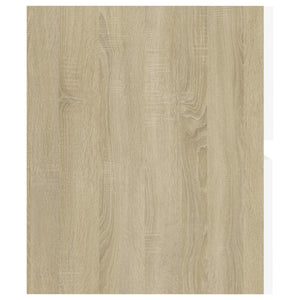 Ντουλάπι Νιπτήρα Λευκό/Sonoma Δρυς 60x38,5x45εκ. από Επεξ. Ξύλο