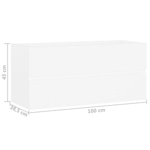 Ντουλάπι Νιπτήρα Λευκό 100 x 38,5 x 45 εκ. από Επεξ. Ξύλο