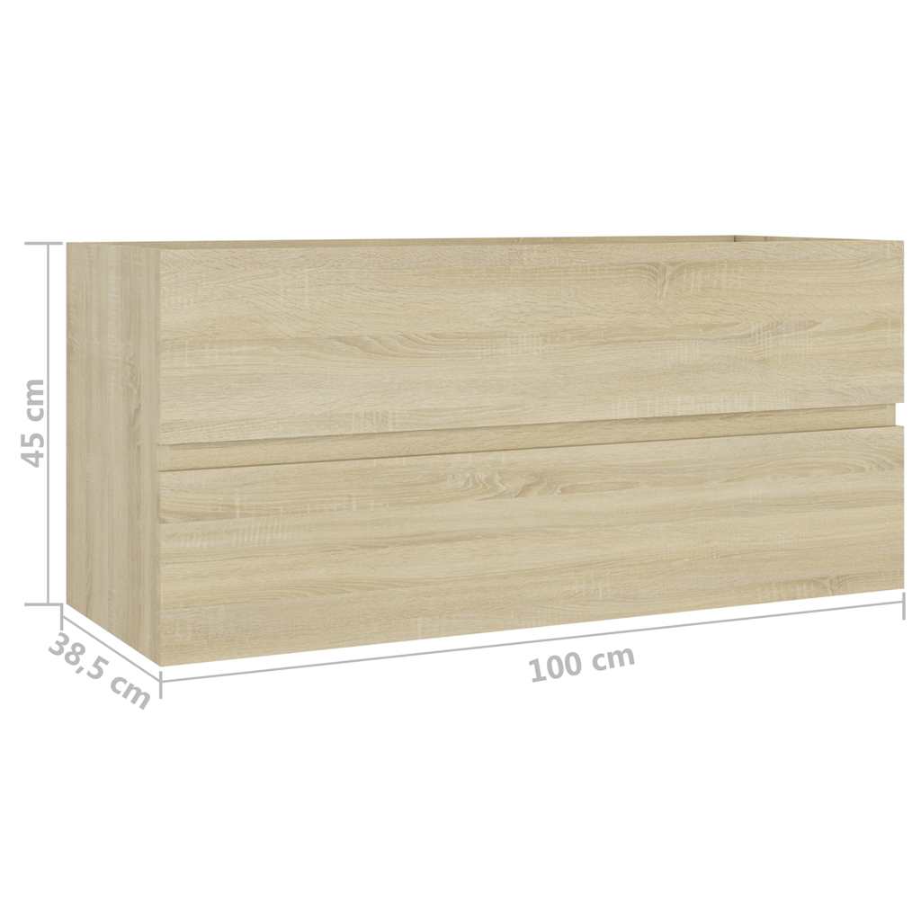Ντουλάπι Νιπτήρα Sonoma Δρυς 100x38,5x45 εκ. από Επεξ. Ξύλο - Pakobazaar