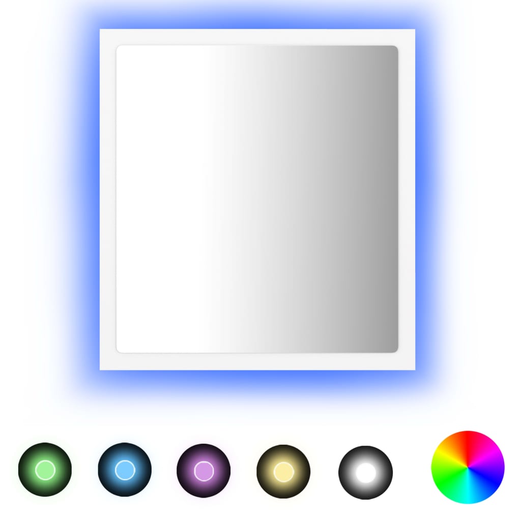 Καθρέφτης Μπάνιου με LED Λευκός 40 x 8,5 x 37 εκ. Ακρυλικός - Pakobazaar