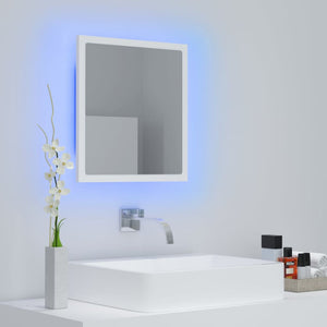 Καθρέφτης Μπάνιου με LED Λευκός 40 x 8,5 x 37 εκ. Ακρυλικός - Pakobazaar