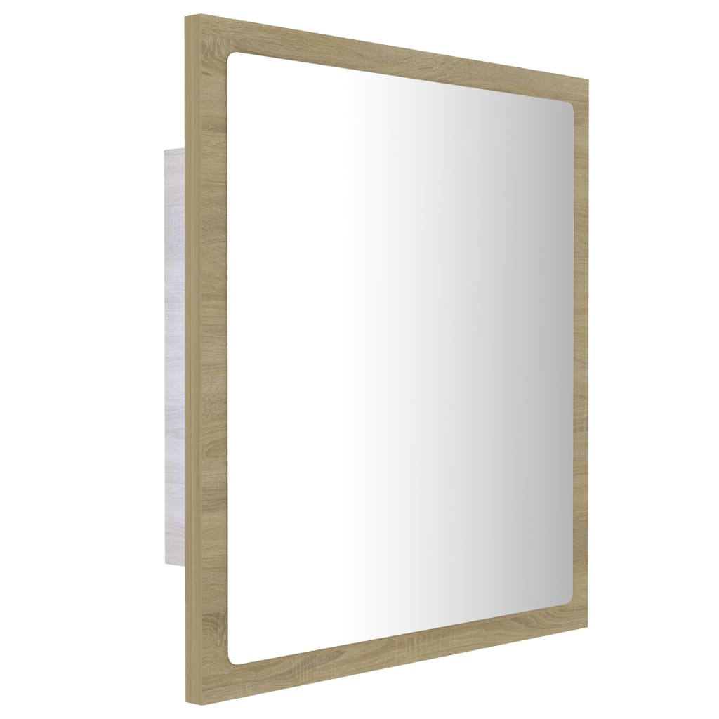 Καθρέφτης Μπάνιου με LED Sonoma Δρυς 40x8,5x37 εκ. Ακρυλικός - Pakobazaar