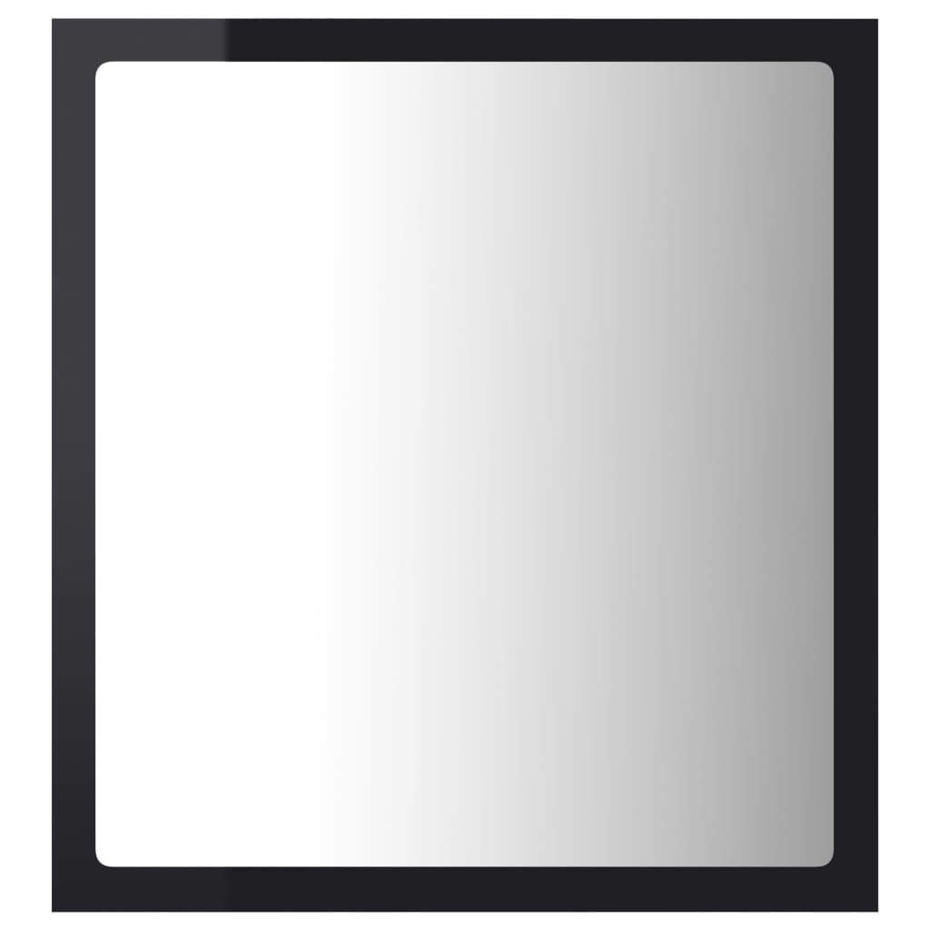 Καθρέφτης Μπάνιου με LED Γυαλ. Μαύρο 40x8,5x37 εκ. Ακρυλικός - Pakobazaar