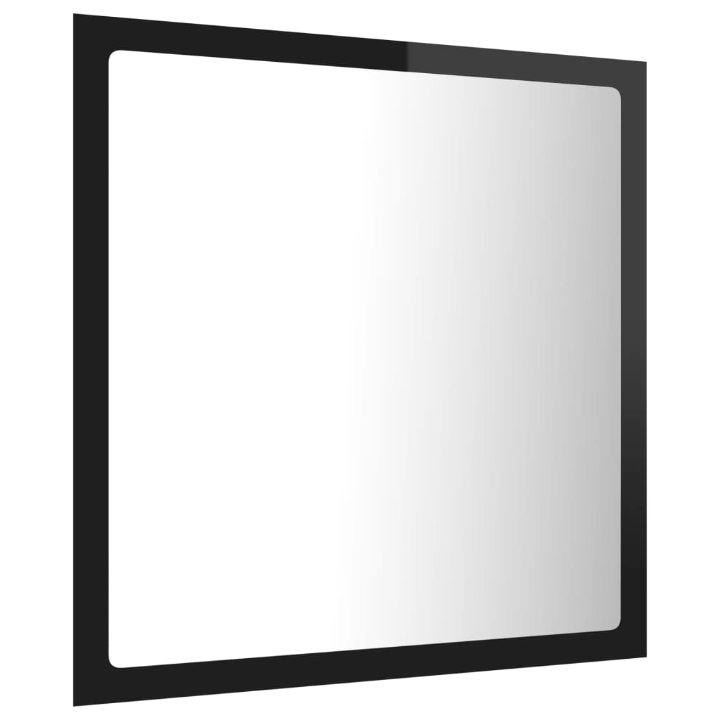 Καθρέφτης Μπάνιου με LED Γυαλ. Μαύρο 40x8,5x37 εκ. Ακρυλικός - Pakobazaar