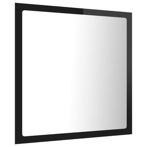 Καθρέφτης Μπάνιου με LED Γυαλ. Μαύρο 40x8,5x37 εκ. Ακρυλικός - Pakobazaar
