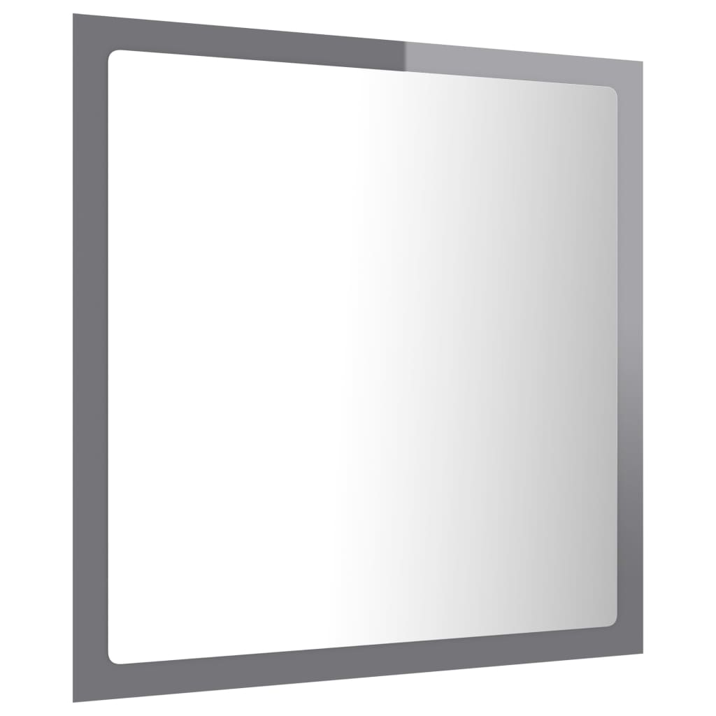 Καθρέφτης Μπάνιου με LED Γυαλ. Γκρι 40x8,5x37 εκ. Ακρυλικός - Pakobazaar