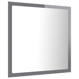 Καθρέφτης Μπάνιου με LED Γυαλ. Γκρι 40x8,5x37 εκ. Ακρυλικός - Pakobazaar
