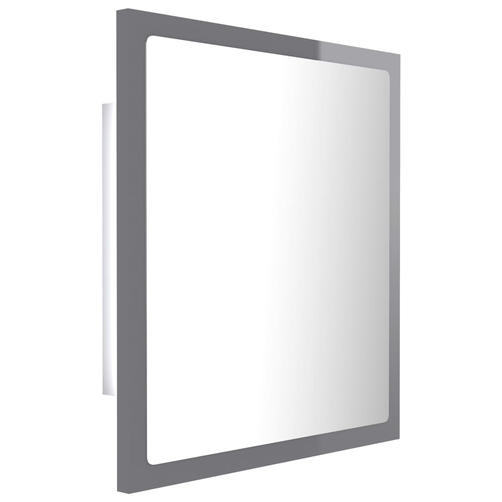 Καθρέφτης Μπάνιου με LED Γυαλ. Γκρι 40x8,5x37 εκ. Ακρυλικός - Pakobazaar