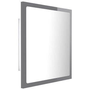 Καθρέφτης Μπάνιου με LED Γυαλ. Γκρι 40x8,5x37 εκ. Ακρυλικός - Pakobazaar