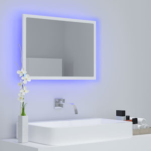 Καθρέφτης Μπάνιου με LED Λευκός 60 x 8,5 x 37 εκ. Ακρυλικός - Pakobazaar