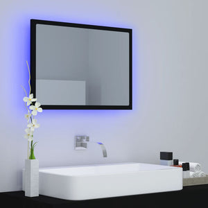 Καθρέφτης Μπάνιου με LED Μαύρος 60x8,5x37 εκ. Ακρυλικός - Pakobazaar