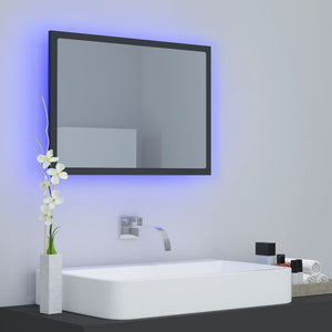 Καθρέφτης Μπάνιου με LED Γκρι 60x8,5x37 εκ. από Ακρυλικός - Pakobazaar