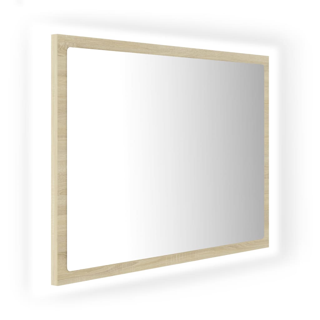 Καθρέφτης Μπάνιου με LED Sonoma Δρυς 60x8,5x37 εκ. Ακρυλικός - Pakobazaar
