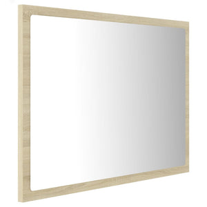 Καθρέφτης Μπάνιου με LED Sonoma Δρυς 60x8,5x37 εκ. Ακρυλικός - Pakobazaar