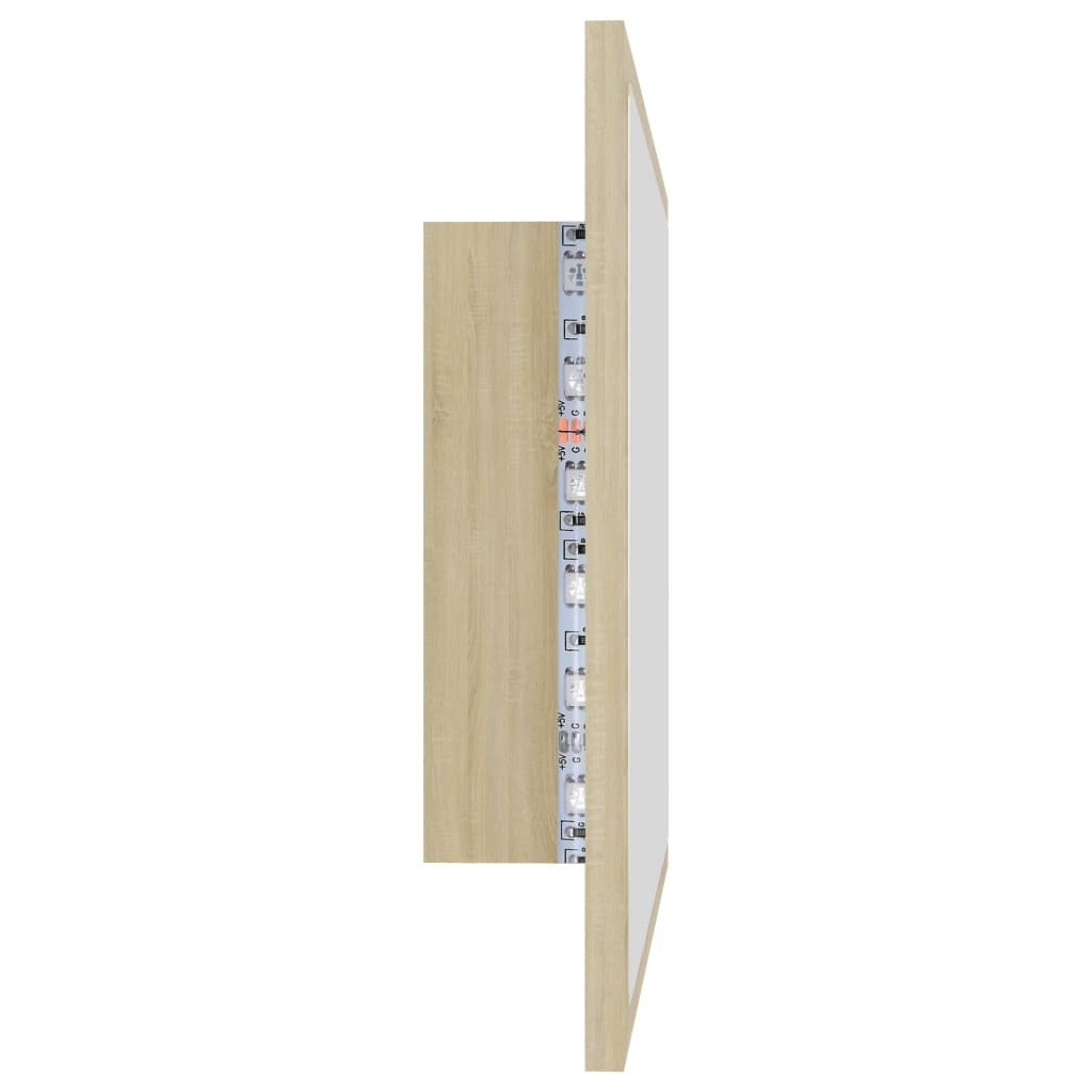 Καθρέφτης Μπάνιου με LED Sonoma Δρυς 60x8,5x37 εκ. Ακρυλικός - Pakobazaar