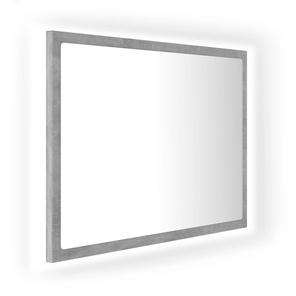 Καθρέφτης Μπάνιου Γκρι Σκυροδέματος 60x8,5x37 εκ. Ακρυλικός - Pakobazaar