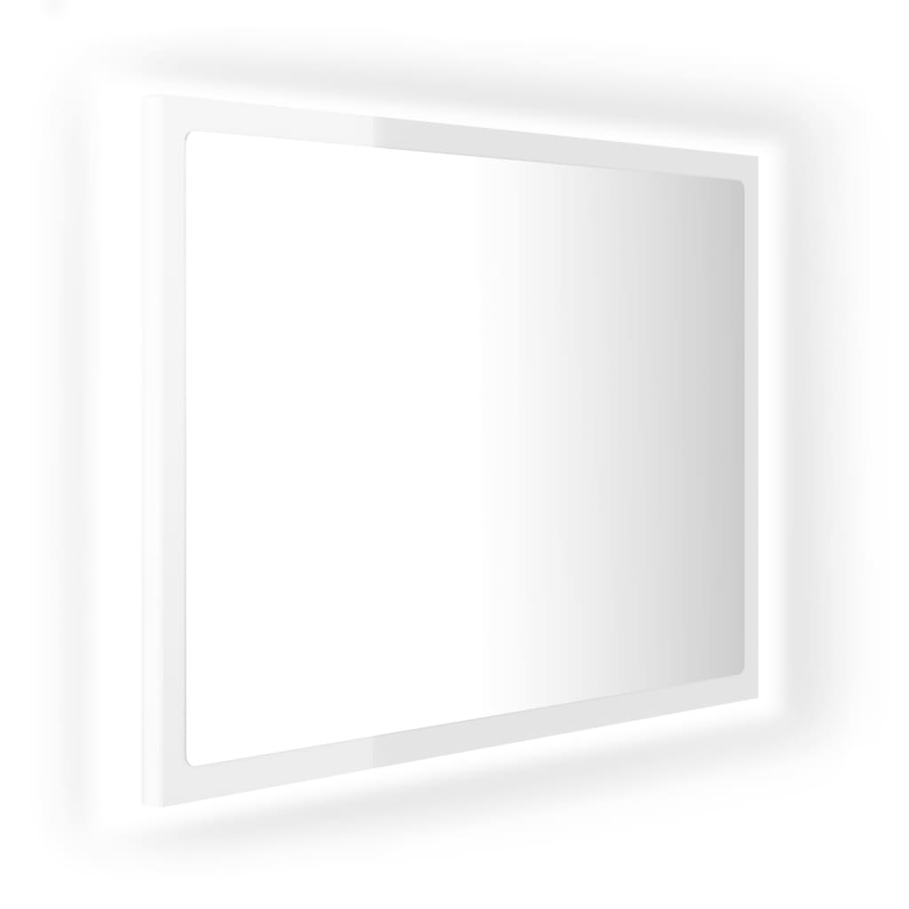 Καθρέφτης Μπάνιου με LED Γυαλ. Λευκό 60x8,5x37εκ. Ακρυλικός - Pakobazaar