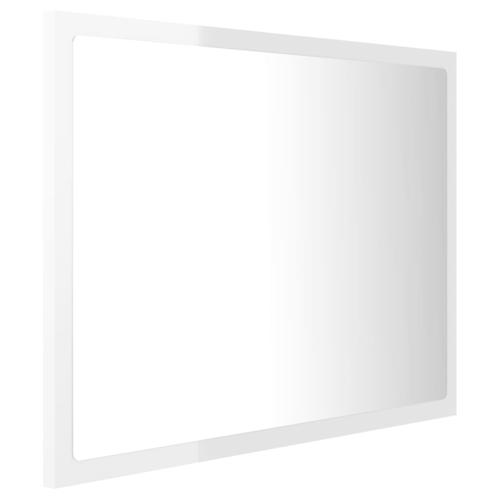 Καθρέφτης Μπάνιου με LED Γυαλ. Λευκό 60x8,5x37εκ. Ακρυλικός - Pakobazaar