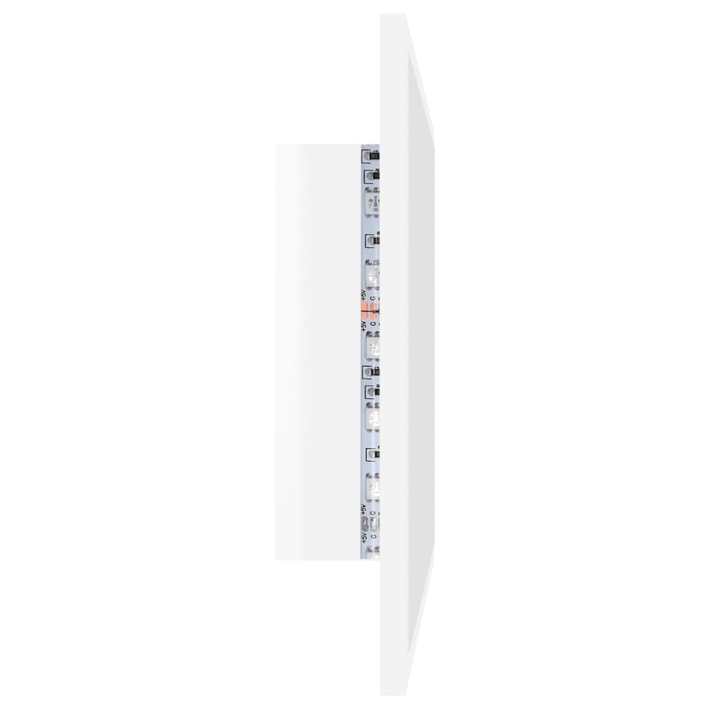 Καθρέφτης Μπάνιου με LED Γυαλ. Λευκό 60x8,5x37εκ. Ακρυλικός - Pakobazaar