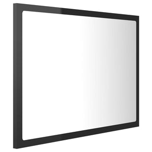 Καθρέφτης Μπάνιου με LED Γυαλ. Μαύρο 60x8,5x37 εκ. Ακρυλικός - Pakobazaar