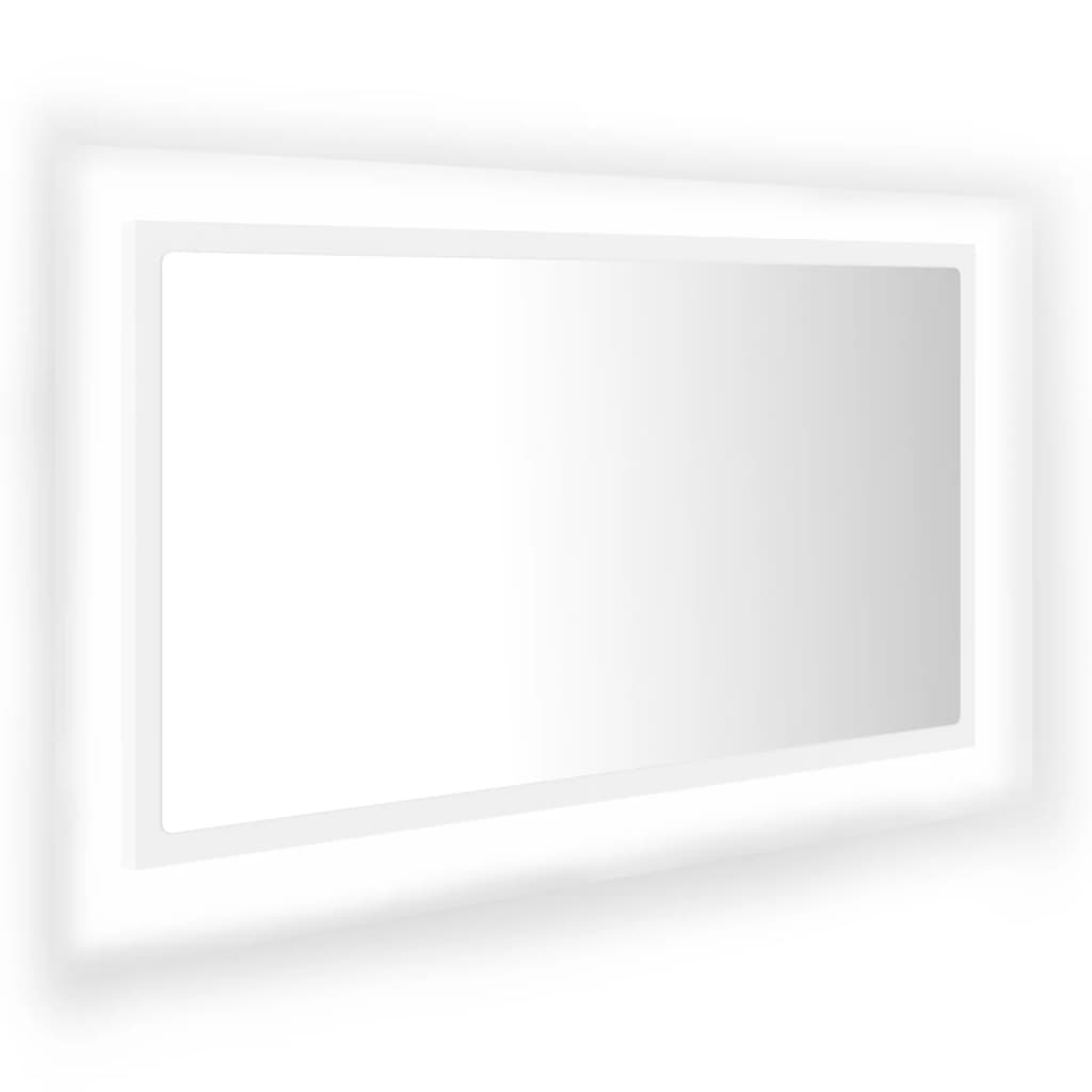 Καθρέφτης Μπάνιου με LED Λευκός 80 x 8,5 x 37 εκ. Ακρυλικός - Pakobazaar