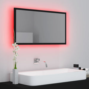Καθρέφτης Μπάνιου με LED Μαύρος 80x8,5x37 εκ. Ακρυλικός - Pakobazaar