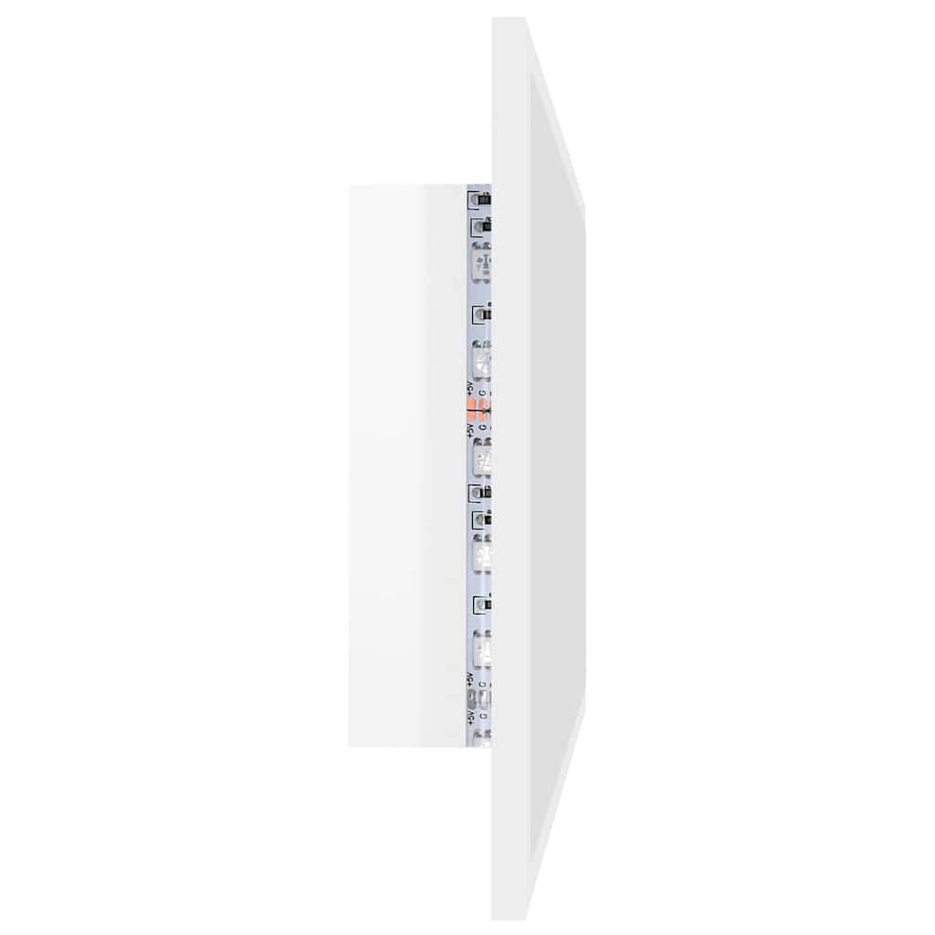 Καθρέφτης Μπάνιου με LED Γυαλ. Λευκό 80x8,5x37 εκ. Ακρυλικός - Pakobazaar
